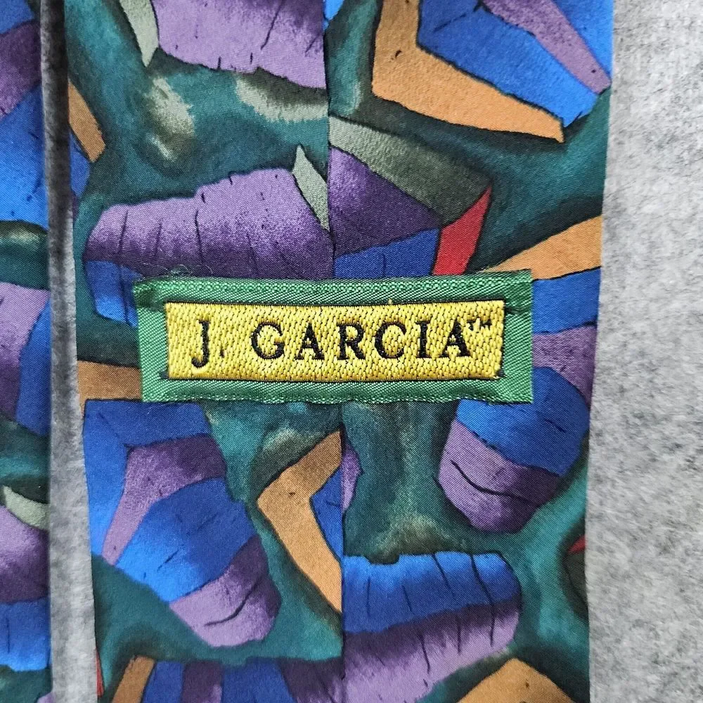 Jerry J Garcia Silk Neck Tie COLORFUL Abstract 57x4 Inches Grateful Dead Classic